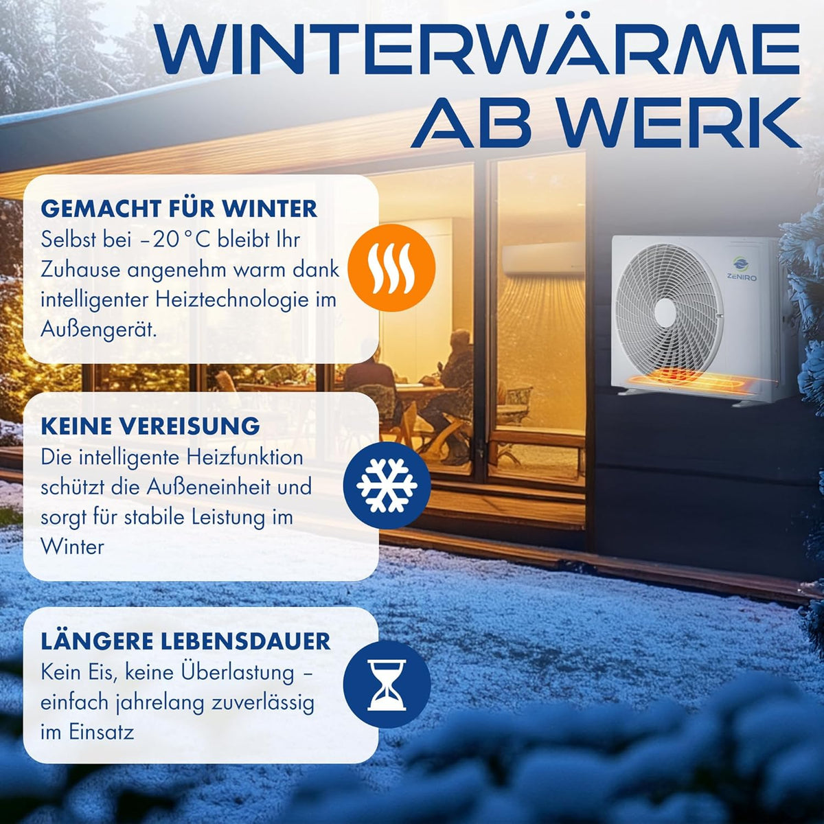 Multi Split Klimaanlage 3 Innengeräte Set (2,6kW + 2 x 3,5kW) Klimagerät Air Conditioner mit Heizfunktion 27000 BTU 7,9kW A++ WiFi/App-Steuerung 4D AirFlow Heizen bis -20°C Vorgefüllt R32