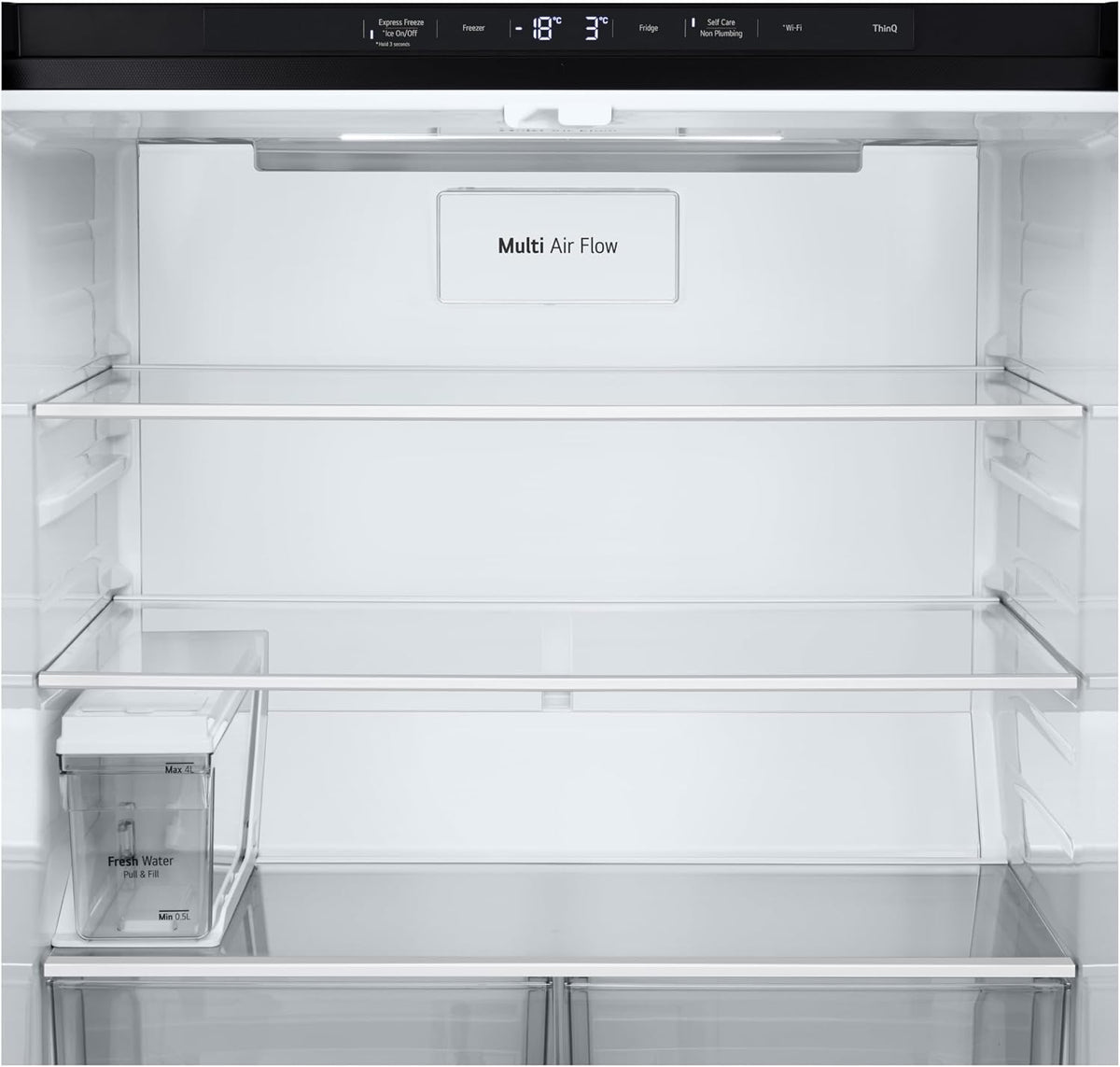 LG GML861EPPE SLIM Side-by-Side Kühlschrank mit Gefrierfach (506 L, Energieklasse E) mit Eis- und Wasserspender, UVNano, Total No Frost, Silber