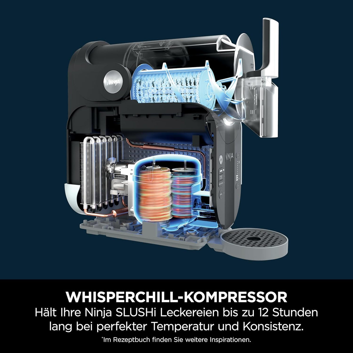 Ninja SLUSHi Maschine für Slush, Eis-Cocktails, Frappé, Milchshakes & gefrorenen Saft, ohne Eis oder Vorbereitungsaufwand, WhisperChill-Technology, fasst 1,9 L, Grün, FS301EUTG