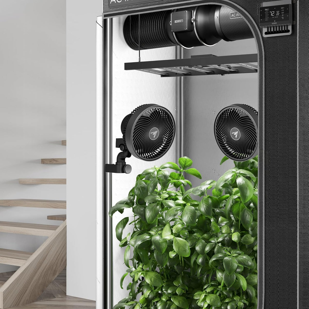 AC Infinity CLOUDRAY S6 (2er-Pack) – Clip-Ventilator 150mm für Grow Zelte, mit langlebigem EC-Motor, 10 Windstufen, 10 Oszillationsstufen, für Umluft und Kühlung im Indoor Grow