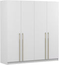 Fabryka Mebli Idźczak Drehtürenschrank, Kleiderschrank - Schlafzimmerschrank - 57 x 200 x 210 cm - Wohnzimmerschrank, Garderobenschrank, Schrank mit Einlegeböden und Zwei Kleiderstangen - Weiß