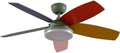 Lindby LED Deckenventilator mit Lampe Jonte dimmbar Leselampe (Modern) aus Metall (1 flammig,) - Ventilator Wohnzimmerleuchte