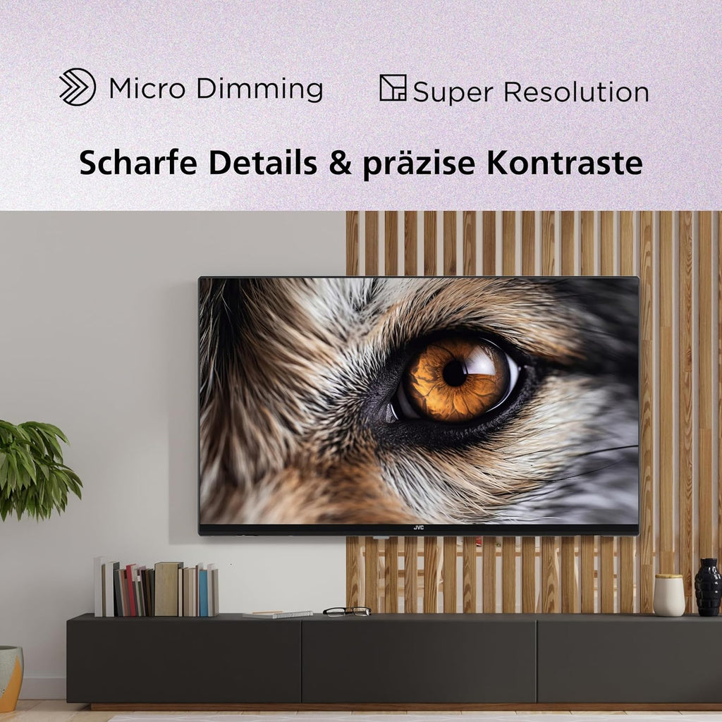 JVC Fernseher 32 Zoll Fire TV Full HD Smart TV HDR Fernseher mit Alexa Sprachsteuerung und Triple Tuner, LED TV LT-32VRF3555 (2026)