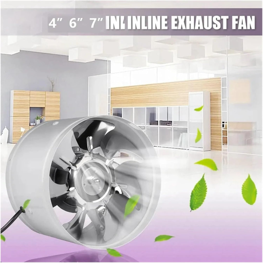10,2 cm Inline-K-Ventilator, Hochleistungs-Abluftgebläse für Luftkühlung und Belüftung, 2 x Booster für Badezimmer/Küche, leise, energieeffizient, Deckenabluftventilator