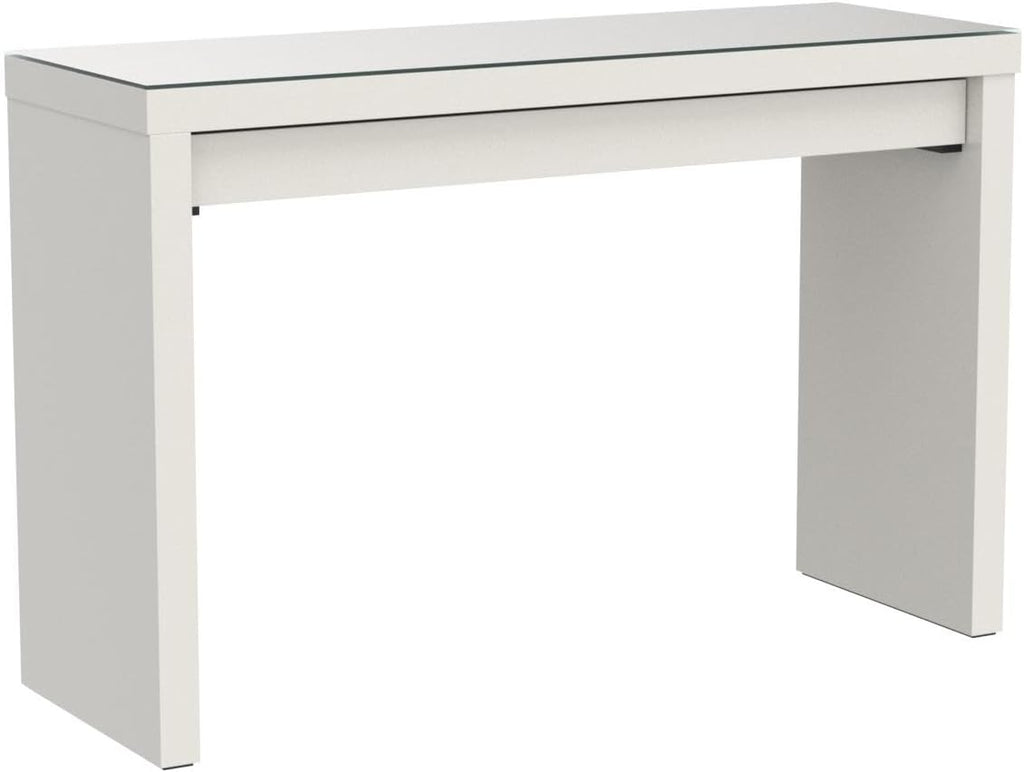 IKEA-Malm-Schminktisch weiß weiß mit Glasplatte 120 x 41 x 78 cm