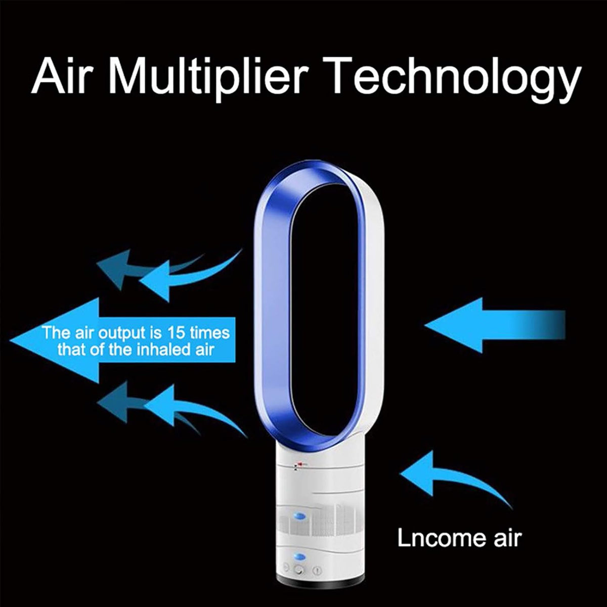 16 Zoll Super Silent Air Circulator Turmventilator mit negativen Ionen für Home Office Schlafzimmer Standventilator