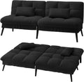 LUCKRACER Sofa 3 Sitzer Sofa Schlafsofa mit Schlaffunktion, überzug Futon Klappsofa, Bettcouch, ecksofa, Couch, 5 Verstellbare Winkel, Ideal für Wohnungen Wohnzimmer aus Stoff Schwarz