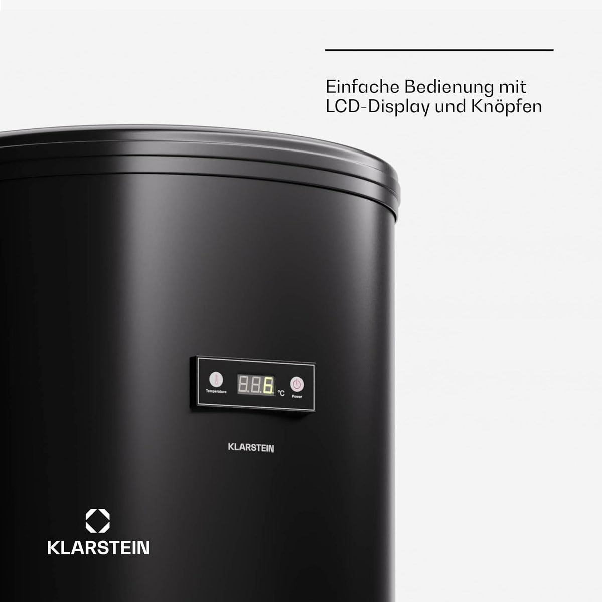 Klarstein Beersafe L Kühlschrank mit LED Display, Edelstahl-Kühlschrank für Zimmer, Indoor/Outdoor Getränkekühlschrank, Weinkühlschrank für Getränke, 70L Kühlschrank mit 360° Sicht, 0-16°C
