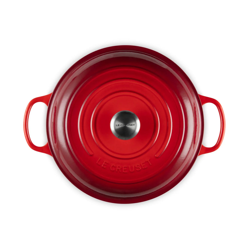 Le Creuset Pfanne Signature Gusseisen-Gourmet-Topf, Ø 30cm, Kirschrot
