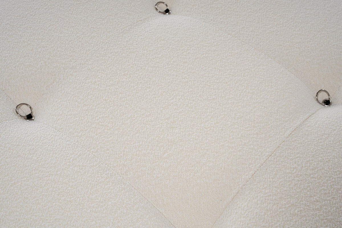 Bubble Beige L1 Ecksofa - Weiss