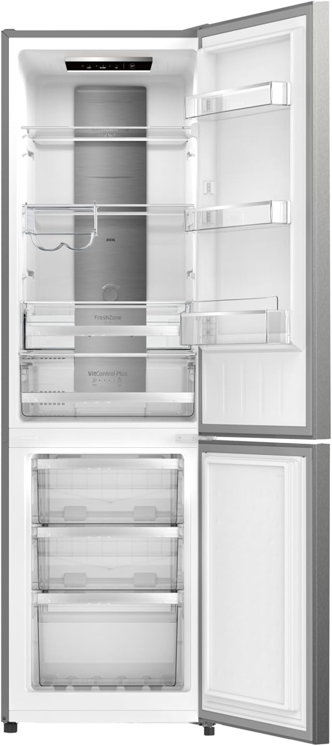 Amica Kühl Gefrierkombination freistehend Total NoFrost 181 x 54 x 59,1 cm 250 l Nutzinhalt VitControlPlus FreshZone elektronische Steuerung - Edelstahloptik
