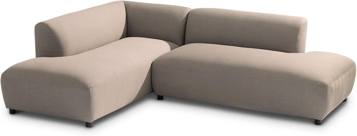 IDIMEX Outdoor-Sofa Calabria gepolstert, Beige – mit gemütlicher Polsterung für Ihre Gartenlounge aus wetterfestem Stoff und robustem Aluminium für Terrasse oder Balkon