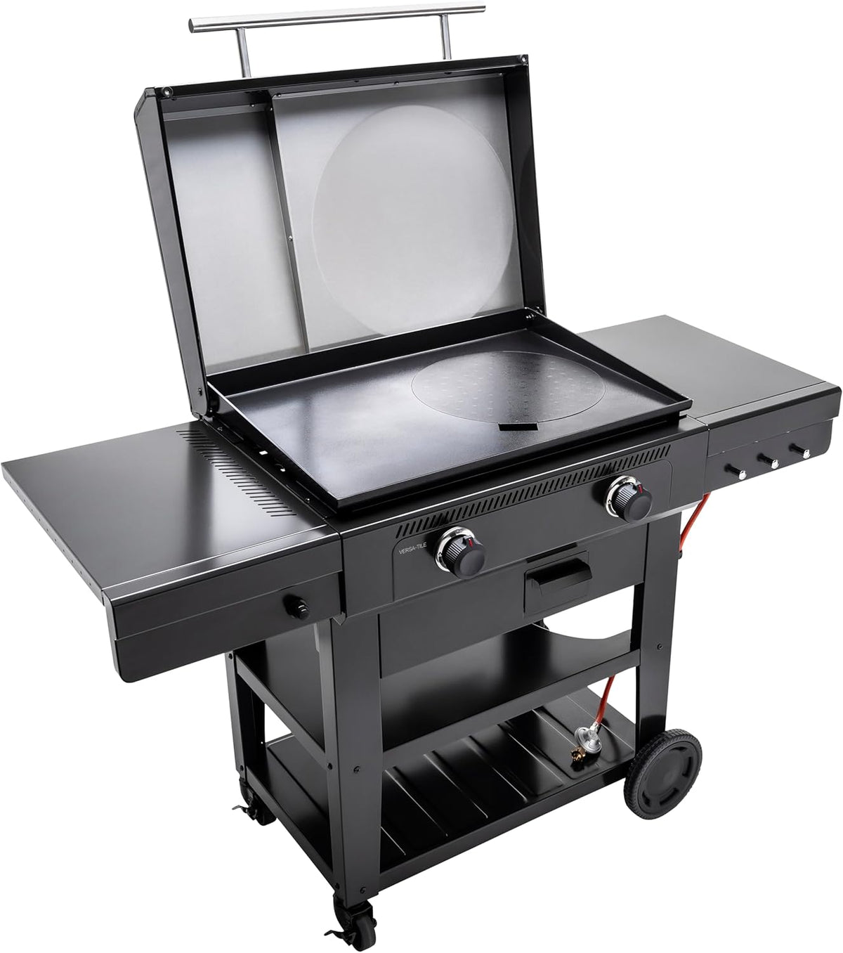 Char-Broil Griddle-Gasgrill Plancha Versa-Tile - 3-in-1 System: Griddle, Grill & Pizzaofen, 2-Zonen