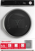SHARP KD-NHA0S6GW1C-DE Wäschetrockner, 10kg, C, 15 Trockenprogramme inkl. 20-Minuten-Schnelltrockenprogramm, Weiß
