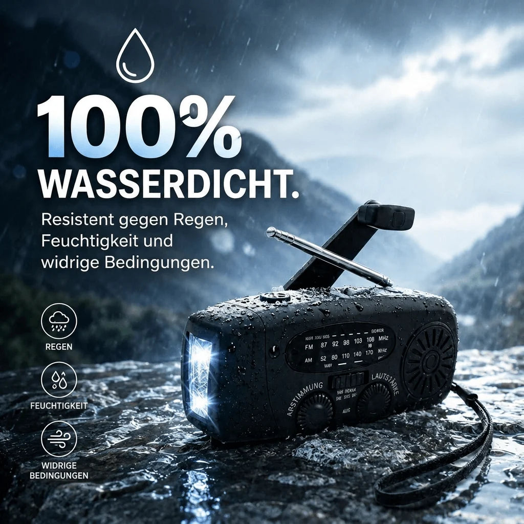 Notfallradio mit Kurbel und Solar | Rettungsfunk