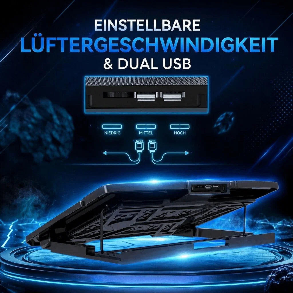 Laptop Ständer & Kühlpad mit 6 Lüftern | Kühlkron