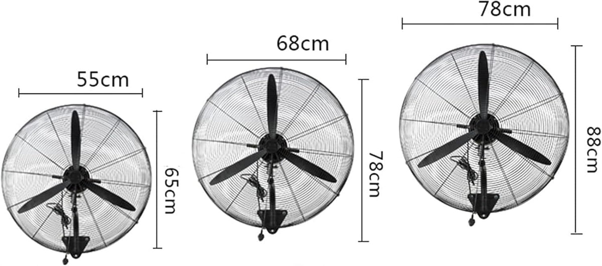 Wandventilator, Industrielüfter, 3 Luftvolumenstufen, Leiser 120°-Oszillationsbetrieb Für Zuhause Und Büro Im Sommer, 79 cm (31 Zoll)