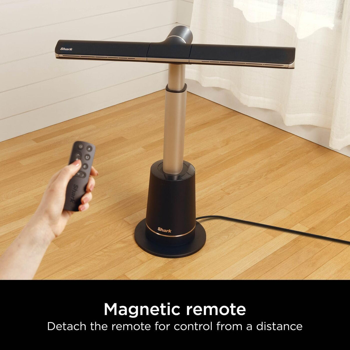 Shark TurboBlade Bladeless Turmventilator High Speed Multidirektional Projiziert Luft bis zu 20 Meter Leise Leistung 10 Geschwindigkeiten Schwenkbar 180° Oszillation Fernbedienung Timer Charcoal