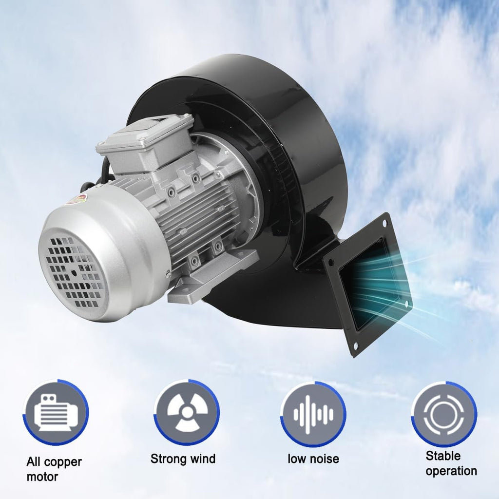 550W Abluftventilator mit Drehzahlregler Industrie Wandventilator | 800m³/h Wandlüfter für Keller Garage küche Lamellen, Radialventilator Radialgebläse Radial Zentrifugalventilator