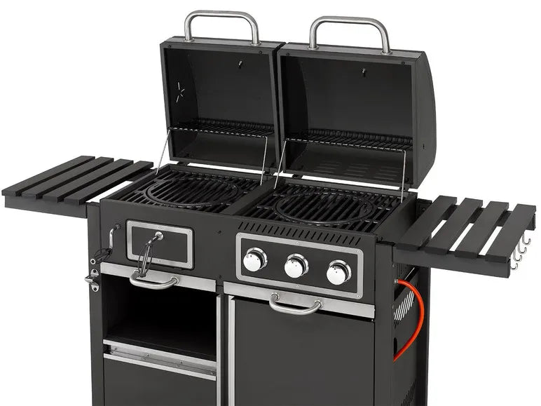 tepro Kohle-Gas-Grill »Toronto Kombi«, 8,7 kW Leistung, 3 Edelstahlbrenner, 2 Ablagen