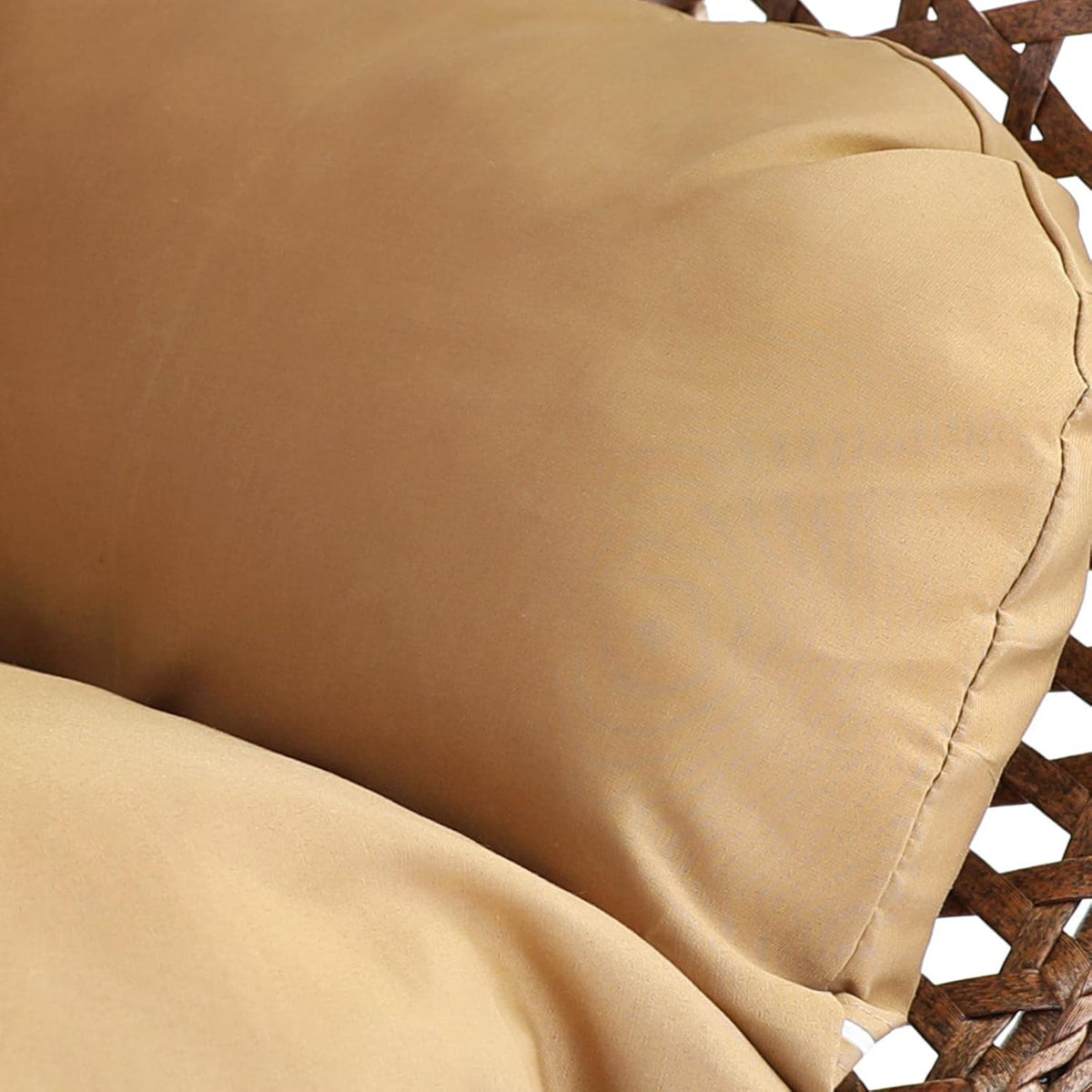 Luxus Hängesessel Style XXL Korb Gestell Braun mit Relaxkissen Braun