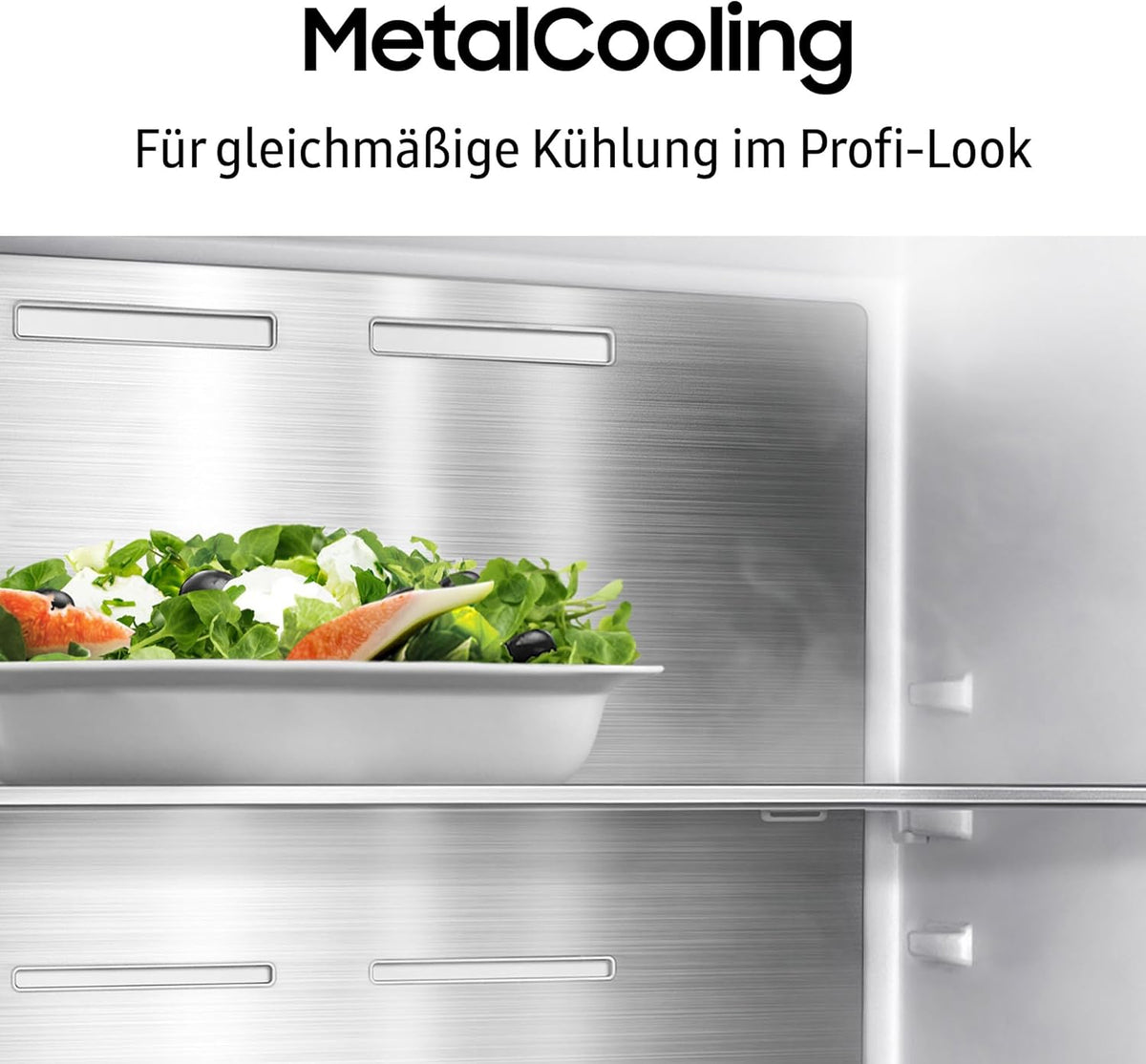 RS90F66BEFEF Side-by-Side Kühl-Gefrierkombination, AI Kühlschrank mit Gefrierfach, 178 cm, 614 l, Eis-/Wasserspender mit Wasseranschluss, Family Hub, AI Energy & Voice Control, Black Steel