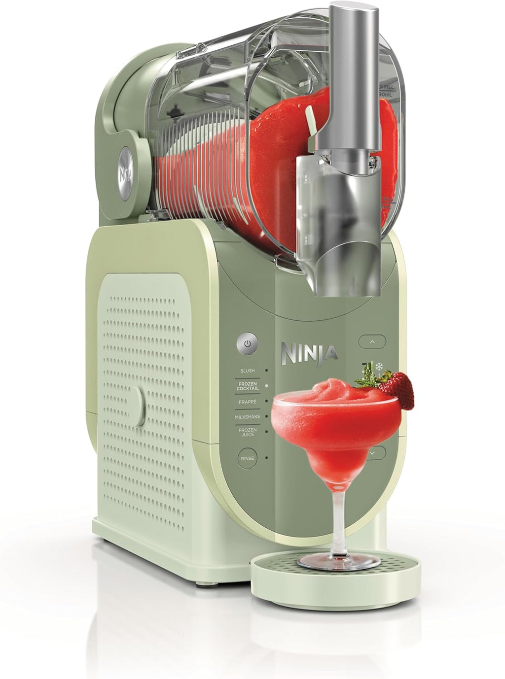 Ninja SLUSHi Maschine für Slush, Eis-Cocktails, Frappé, Milchshakes & gefrorenen Saft, ohne Eis oder Vorbereitungsaufwand, WhisperChill-Technology, fasst 1,9 L, Grün, FS301EUTG