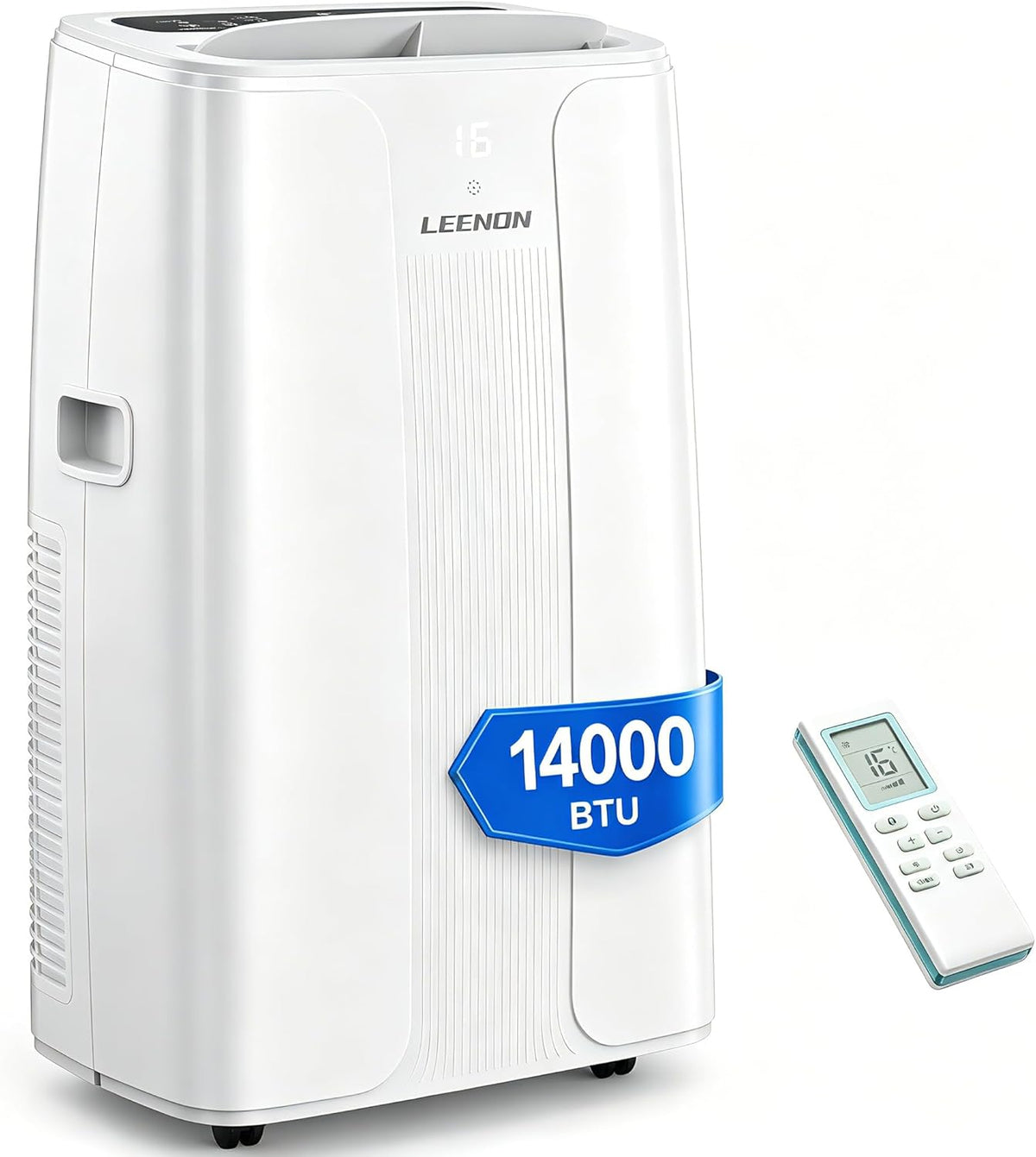 LEENON 14000 BTU Klimaanlage Mobil Klimagerät, 4 in 1 Kühlen Entfeuchten Lüftermodus Schlafmodus, Mobile Klima mit Abluftschlauch, Fernbedienung/24h Timer, Auto-Swing Air Conditioner, Für bis 50m²