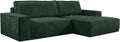 Vente-unique Ecksofa mit Schlaffunktion - Kord - Gr«¨n - Ecke Rechts - Amelia von Pascal MORABITO