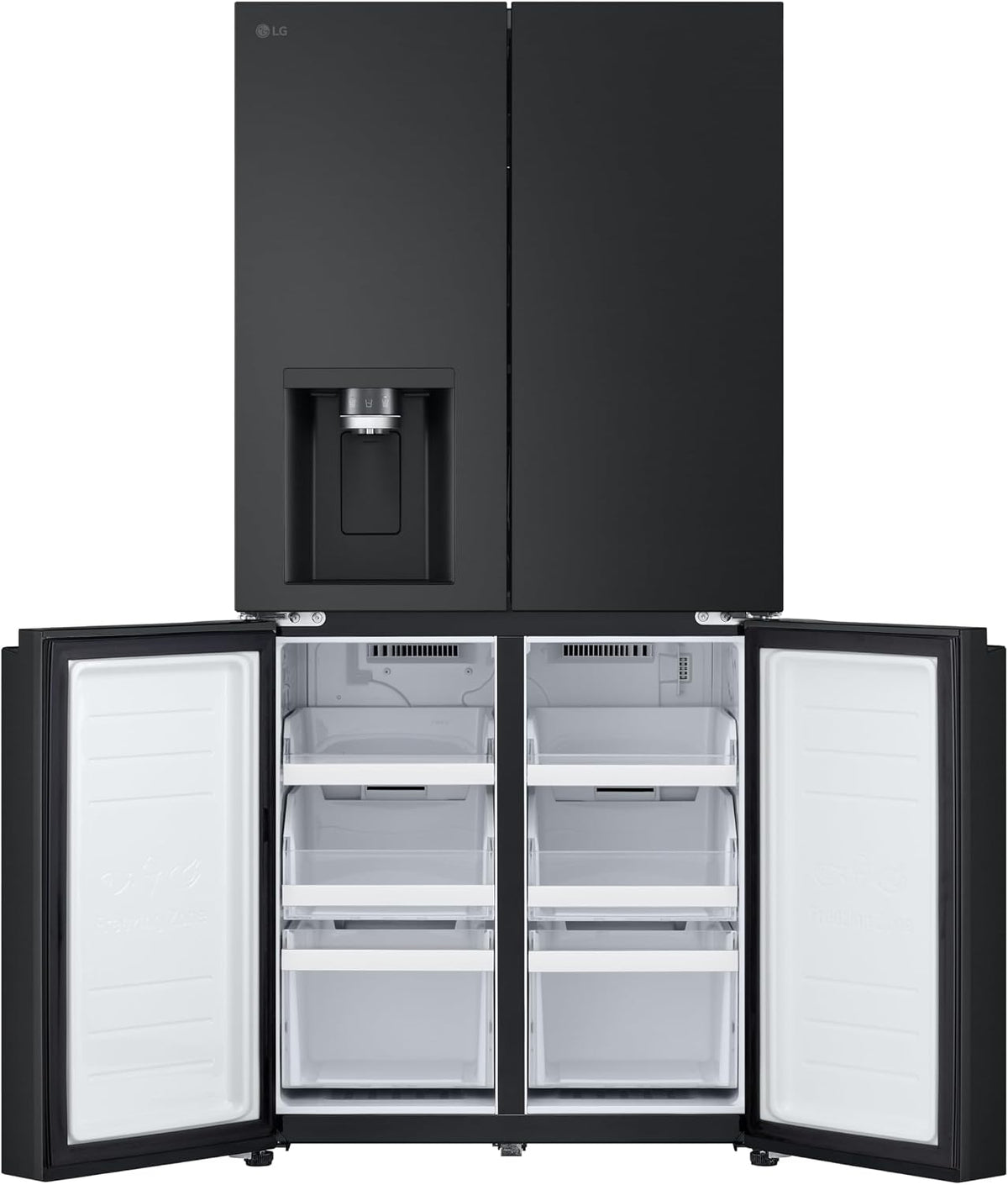 LG GML861EPPE SLIM Side-by-Side Kühlschrank mit Gefrierfach (506 L, Energieklasse E) mit Eis- und Wasserspender, UVNano, Total No Frost, Silber