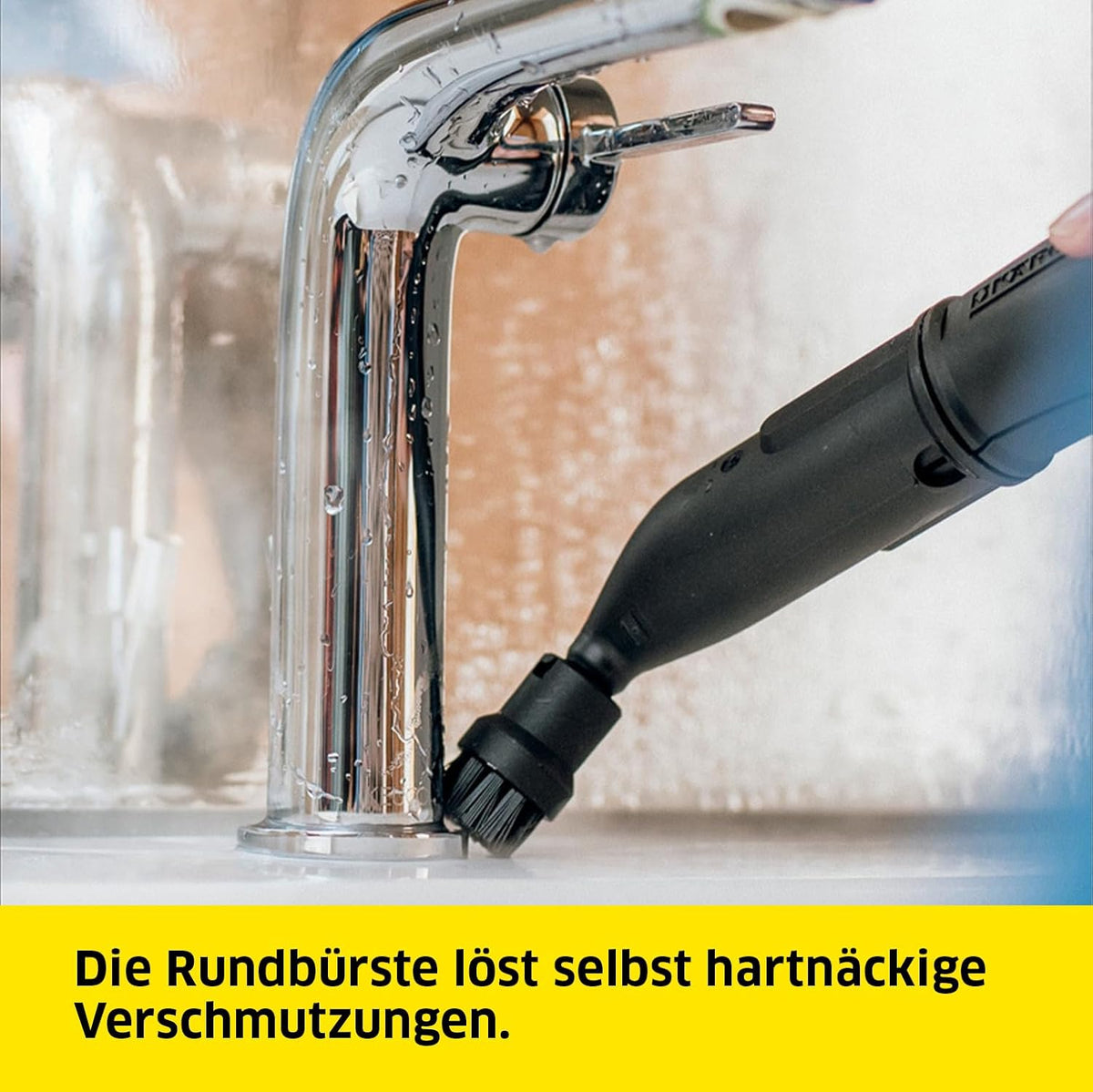Krcher Dampfreiniger SC 5 EasyFix Iron Plug mit Heiwasser-Zuschaltung, Dampfdruck: 4,2 bar, Aufheizzeit: 3 min., Flche: ca. 150 m, Tank: 0,5 l + 1,5 l, Bodenreinigungsset EasyFix und Düsen