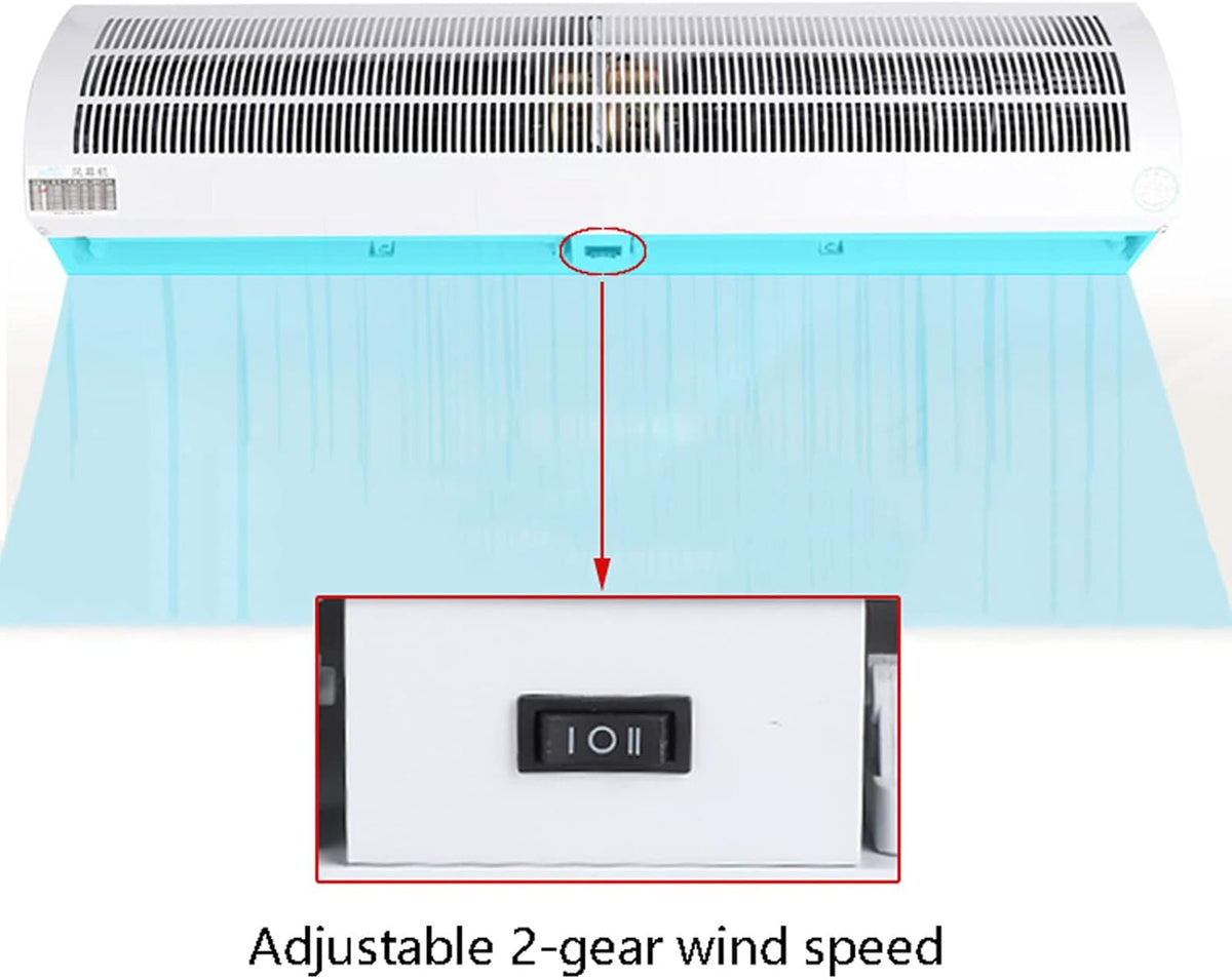 Gewerblicher Luftschleier Maschinen Einkaufszentrum Über Der Tür, Leiser Ventilator, Natürlicher Wind, An Der Wand Befestigter Luftschleier, Einstellbare 2 Geschwindigkeiten
