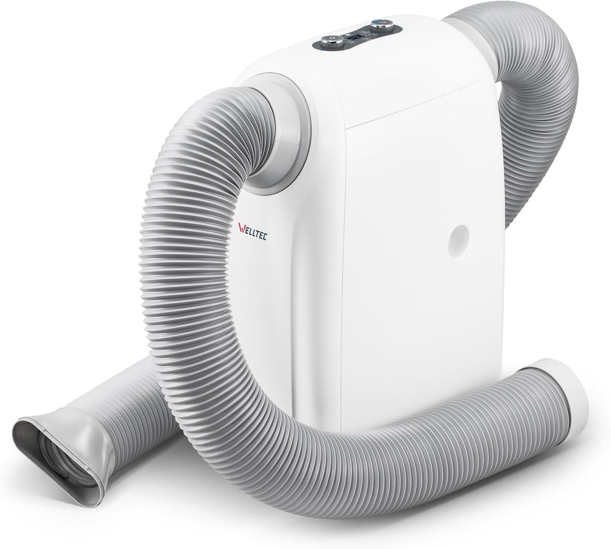 Welltec ACH1414 Mobile Klimaanlage | 4in1 Klimagerät: Kühlung, Heizung, Entfeuchtung, Belüftung | 14.000 BTU | max. 75 m² | WiFi | reichhaltiges Zubehörset | Energieklasse A | 5 Jahre Garantie