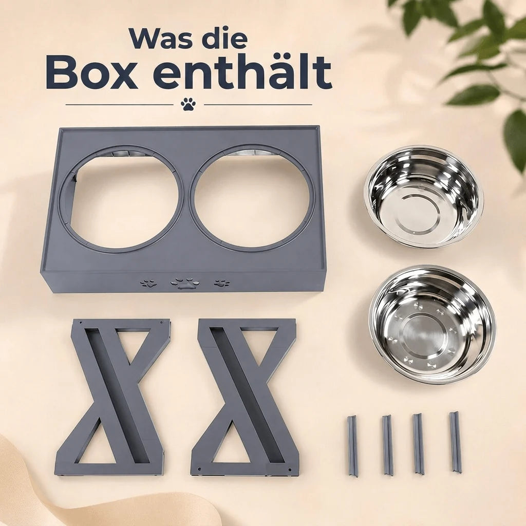 Höhenverstellbarer Hundenapf mit Ständer | Napfthron