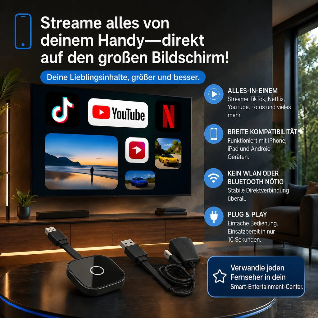Wireless HDMI Adapter für Bildschirmspiegelung | BildFunkel