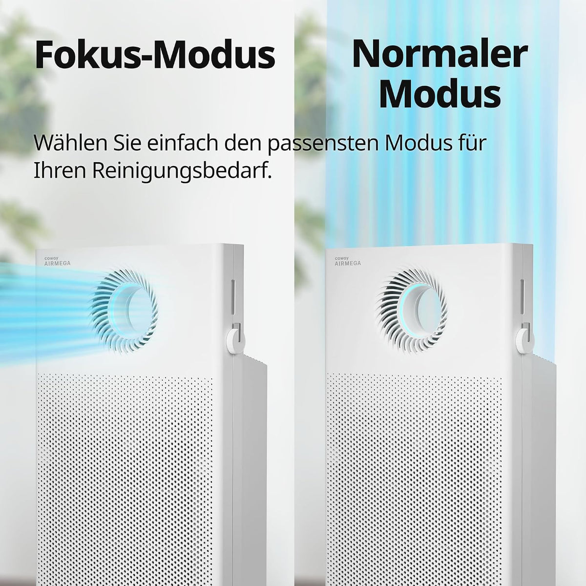 COWAY Luftreiniger Allergiker – mit MegaJet-Luftstrom vorn/oben, entfernt 99,999% der Partikel bis 0,01µm, ECARF-geprüft, für Pollen, Staub & Tierhaare, CADR 402m³/h – AIRMEGA JET