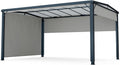 blumfeldt Pergola 3x4 m, Überdachung Mit Polycarbonatdach & Einziehbaren Seitenwänden, Pulverbeschichteter Aluminiumrahmen, Wetterfest & Stabil, Einfacher Aufbau, Winterfest