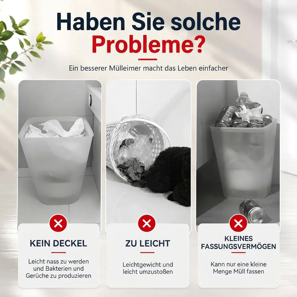 15L Mülleimer mit Klappdeckel | Geruchssiegel