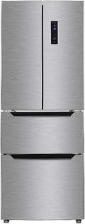 WOLKENSTEIN FD351.4A++NF IX Stand French Door Kühl-Gefrierkombination | NoFrost | Touch Control | 4**** Gefrierfach | Inox Design | Kühlteil 191L | Gefrierteil 129L