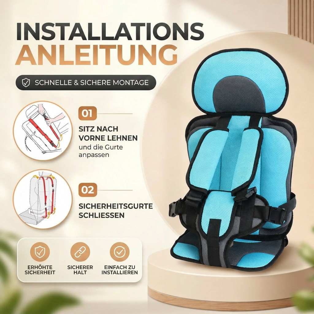 Faltbarer Kindersitz fürs Auto | Kindersitzia
