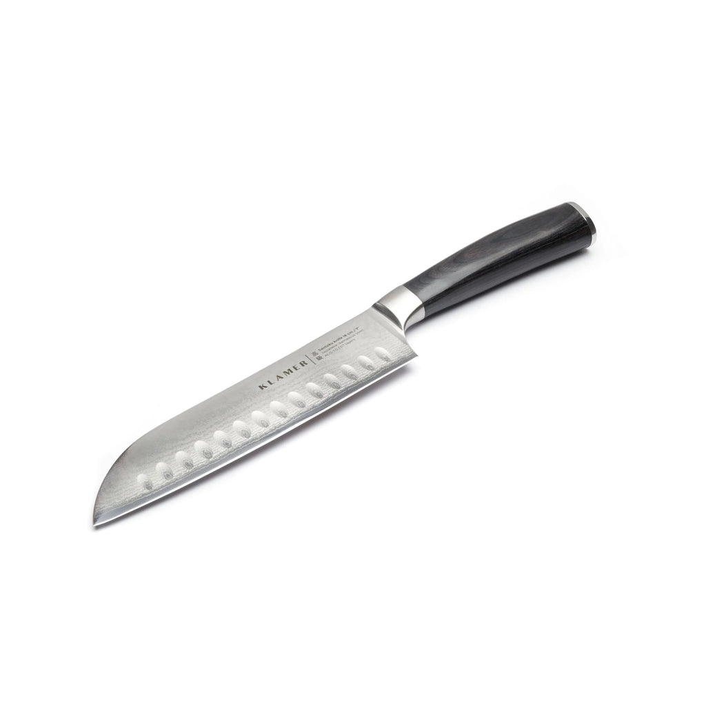 Santoku Damastmesser & Schneidebrett Set