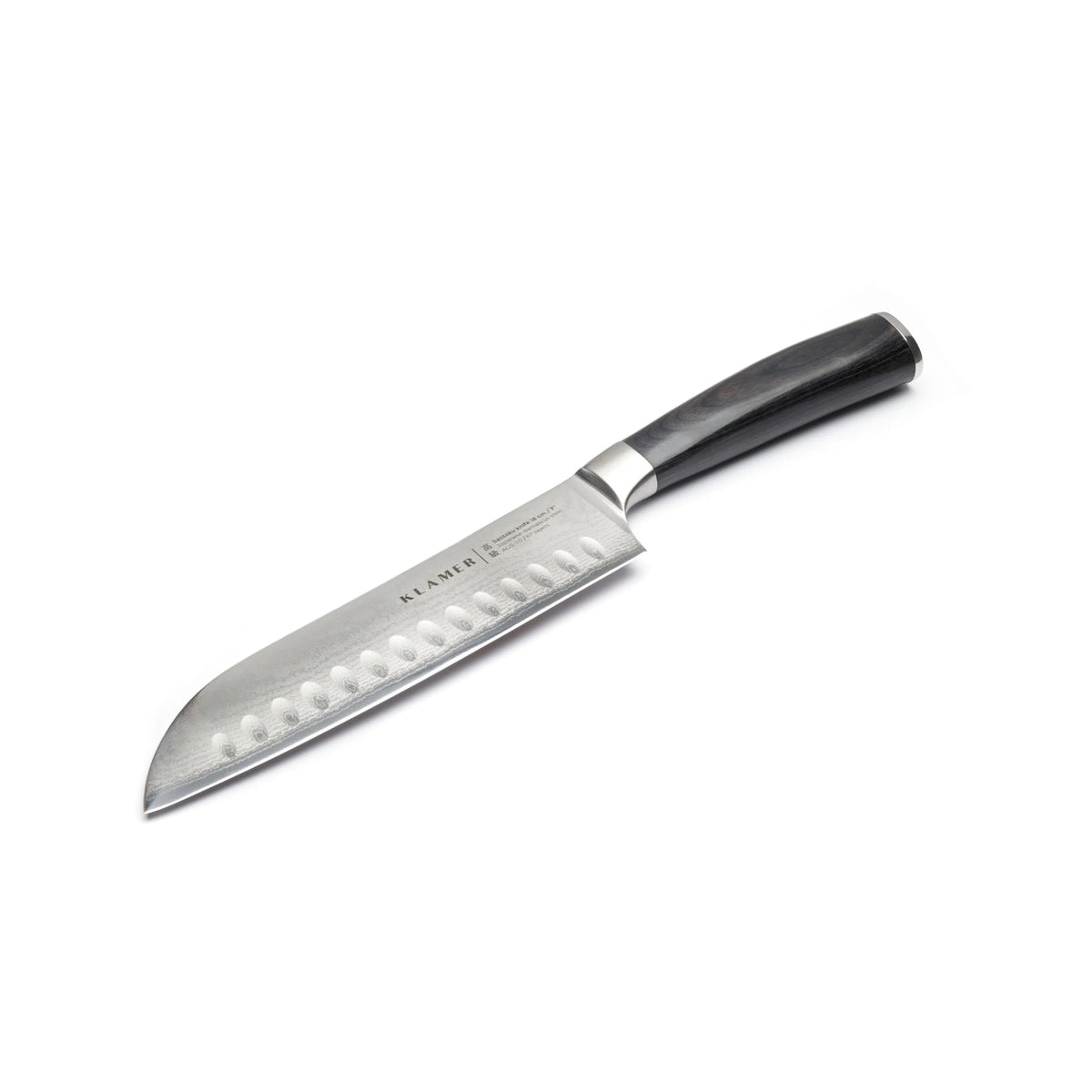 Santoku Damastmesser & Schneidebrett Set