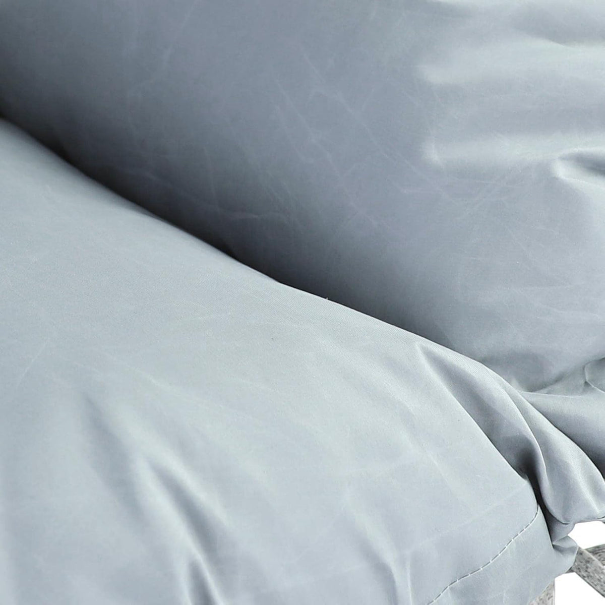 Luxus Hängesessel Style XXL Korb Gestell Grau mit Relaxkissen Hell Grau
