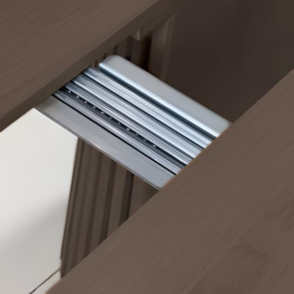 ebuy24 Tokyo Esstisch inkl. 2 Zusatzplatten ø120x120 bis 160 bis 200cm Smoked Eiche Furnier. – Esszimmertisch rund ausziehbar, ausziehbarer Tisch rund, Esstisch oval ausziehbar
