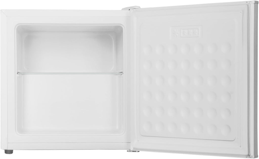 Amica Mini Gefrierschrank freistehend 50x48x44,5 cm 32L 4‑Sterne‑Gefrierfach mit Eiswürfelbehälter Freezer AGB 3010 W - Weiß