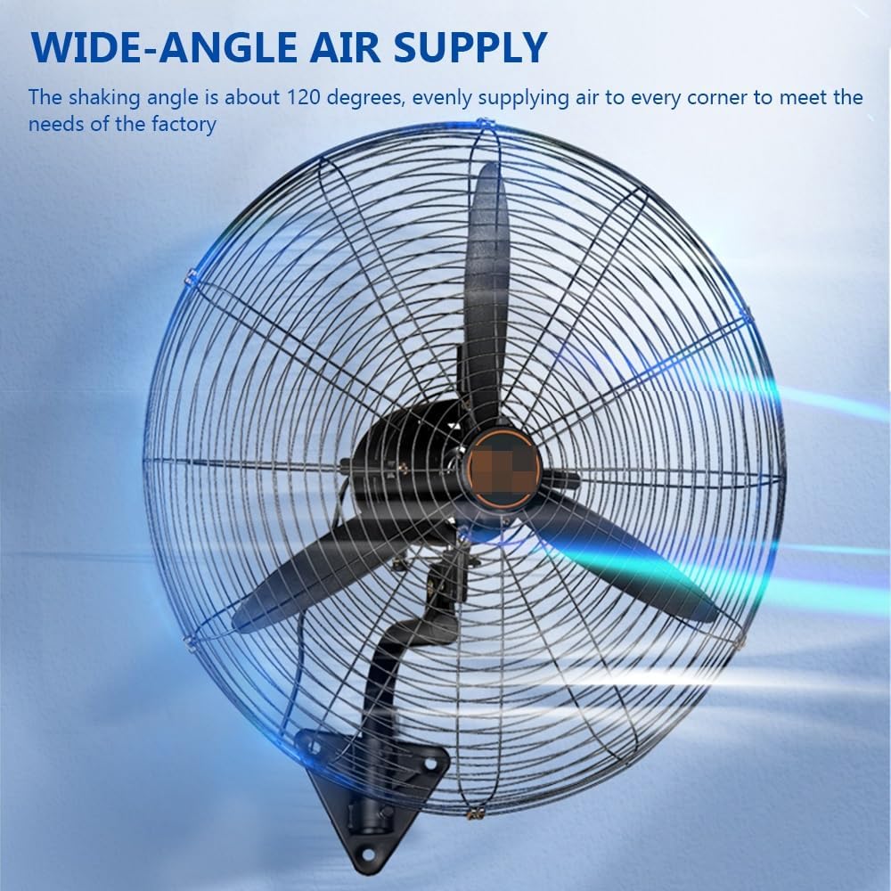 Wandventilator, Hochleistungs-Oszillationsventilator, Wasserdicht, Für Den Außenbereich, Geeignet Für Industrie, Gewerbe Und Privat – Einfarbig – 500 Mm, Einfarbig – 750 Mm, Einfarbig – 750 Mm
