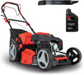 Scheppach Benzin Rasenmäher MS225-53 mit Radantrieb | 53cm Schnittbreite | 65L Fangbox | Höhenverstellung 7 Stufen | Seitenauswurf & Reinigungsfunktion | Mulchmäher | inkl. Motoröl & Ersatzmesser