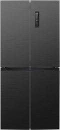 Bomann® French Door Kühlschrank No Frost | Kühl-Gefrier-Kombinationen mit Total No Frost | Kühlschrank mit Gefrierfach 362L | Side by Side Kühlschrank mit MultiAirflow-System | KG 7358 schwarz-inox