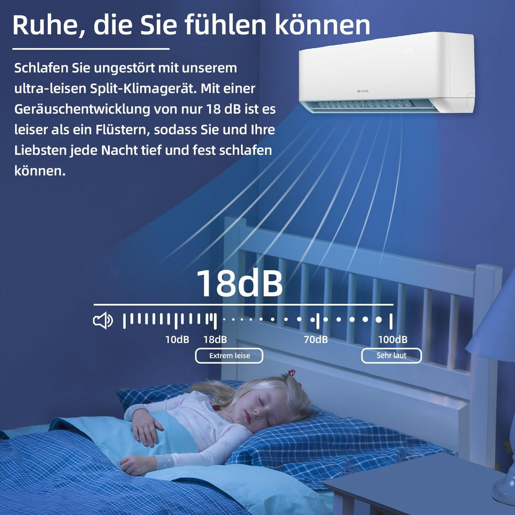 BE COOL Premium Split-Klimagerät T-PRO Series 12.000 BTU – Smarte Klimatisierung für Ihr Zuhause!