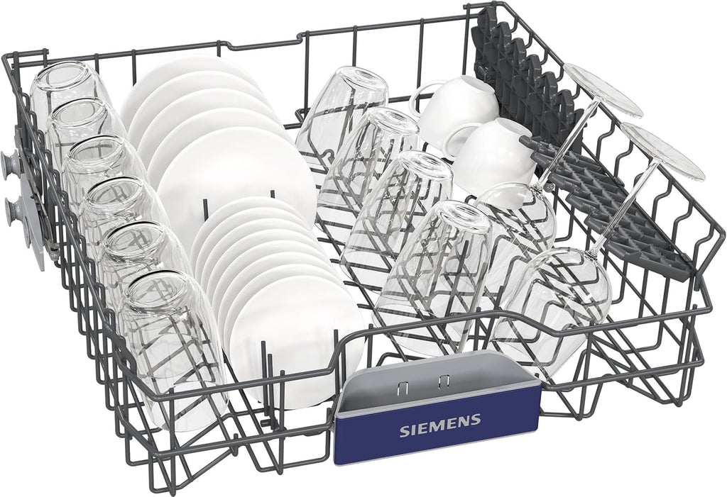 Siemens SN23EC03ME iQ300 Freistehender Geschirrspüler, 60 cm breit, varioFlex-Korb und varioSchublade, varioSpeed Plus, Favoritentaste, autoOpen dry, aquaStop, iQdrive, Home Connect